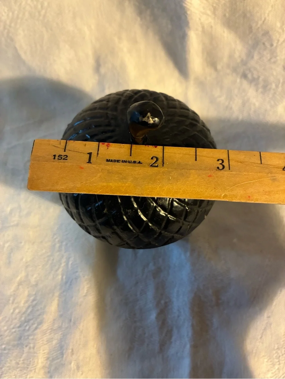 Cast Iron Acorn Trinket Box With Poured Candle Inside Decorative Cast Metal Box